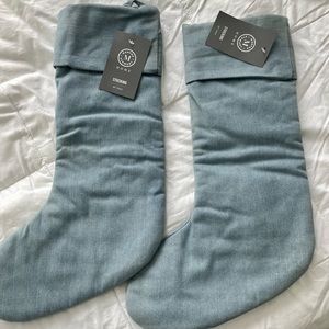 Two Martha Stewart Denim Stockings
